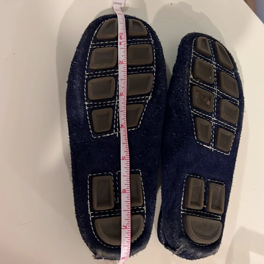 Sry Lanka Boys blue suede driving moccasins